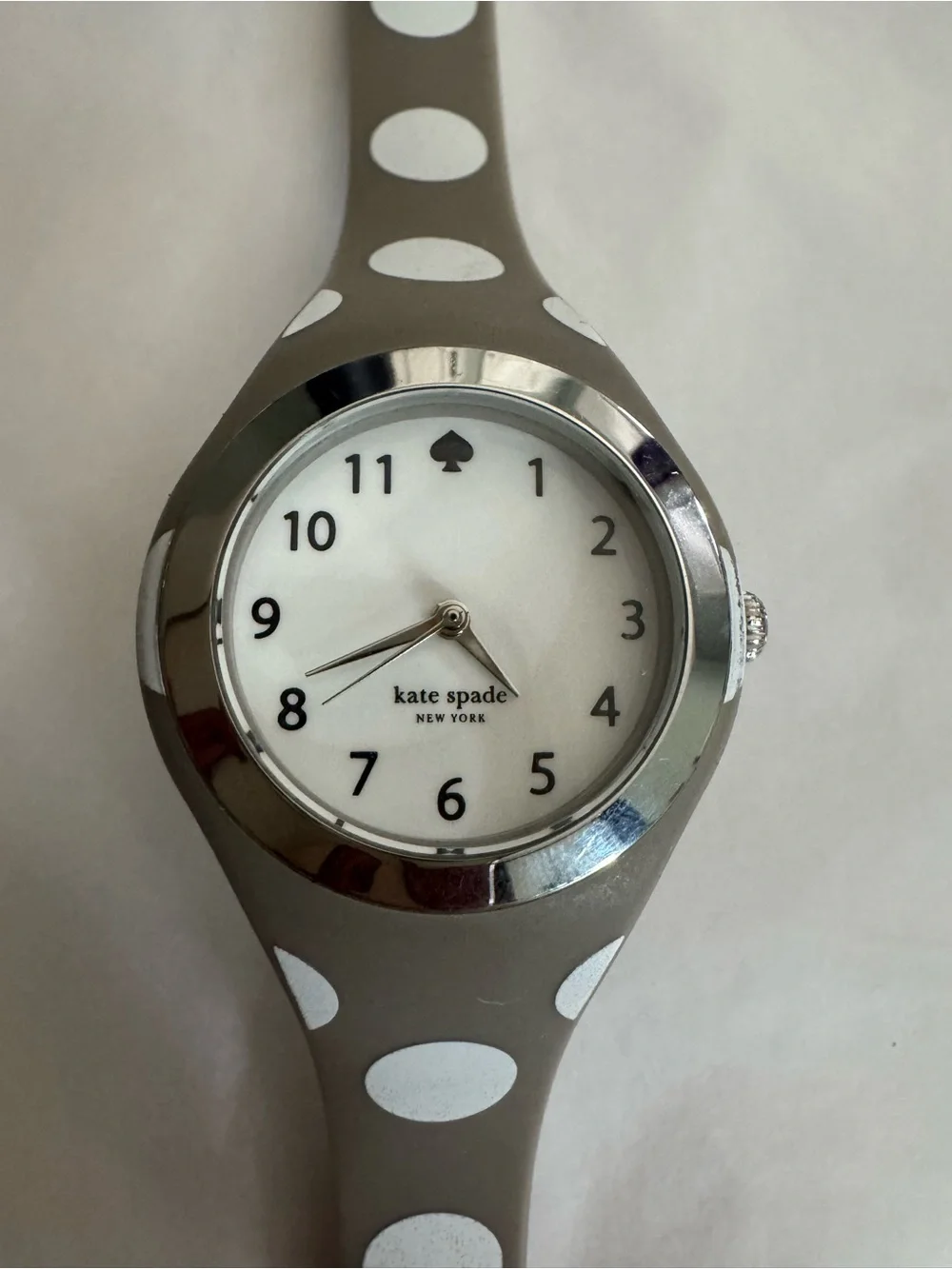 Kate Spade New York Grey Polka dot silicone Quartz watch 3 ATM